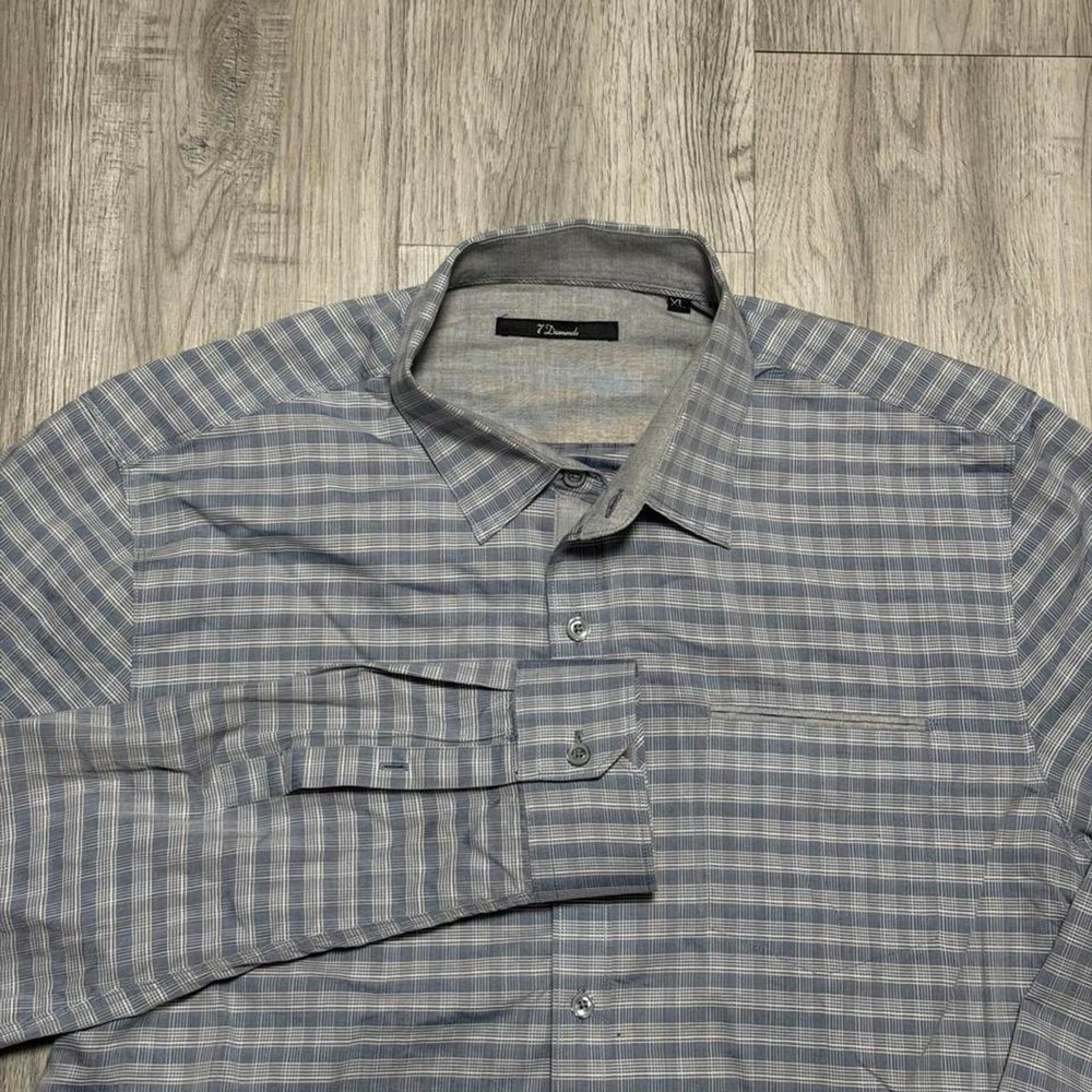 7 Diamonds Plaid Button Up Shirt Men XL